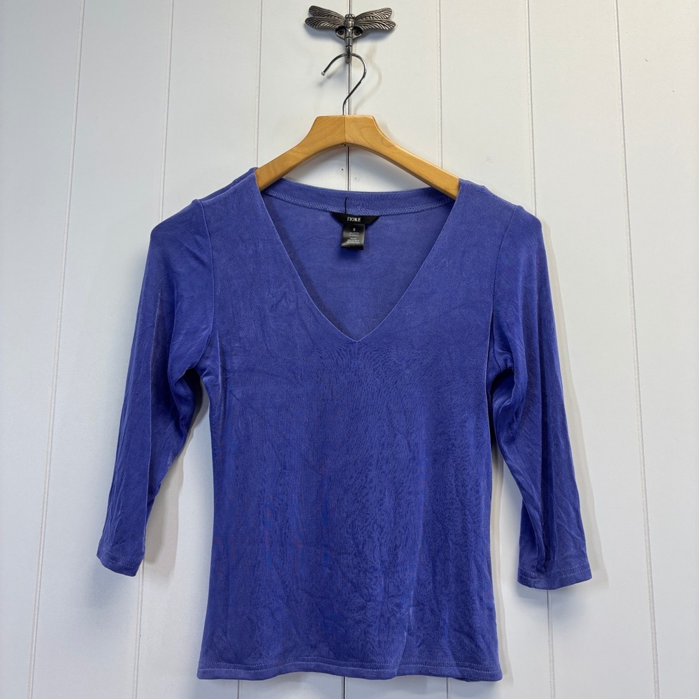 Vintage Fiore Y2K 90s Liquid Knit Top Women Size S Business Casual Office Basic